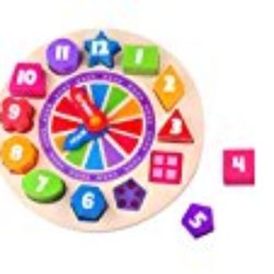 Tooky Toy – Reloj de aprendizaje con formas encajables y brillo en la oscuridad [OFERTAS]