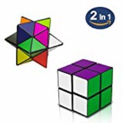 SHONCO 2 en 1 Cubo de Rubik Cubo Rompecabezas Juguete Fidget Dedo Cubo Mágico Speed Cube Transformar Geométrico Puzzle Estrés Ansiedad Alivio de Juguete para Niños y Adultos [OFERTAS]