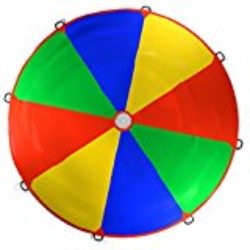 Kenley 3.5m Juego De Paracaídas de Color para Niños – Arco Iris Juegos Actividades Deportivas Fiestas Ejercicios en Grupo Al Aire Libre [OFERTAS]