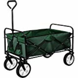 TecTake Carro de mano plegable y abatible carrito de transporte | Carga 80kg | -disponible en diferentes colores- (Verde | no. 402596) [OFERTAS]
