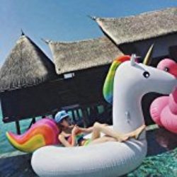 Jasonwell Unicornio hinchable colchonetas piscina Inflable flotador unicornio piscina para Adultos y Niños Hinchables Juguete para fiesta de piscina-200x100x90cm (UNICORN FOR KIDS) [OFERTAS]
