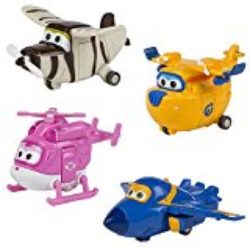 Super Wings – Lote 4 Super Wings transformables: Donnie, Jerome, Dizzy y Bello (ColorBaby 75867) [OFERTAS]