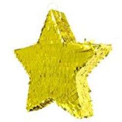 Piñata Diseño Estrella Dorada Oro 45 cm Cumpleaños Fiestas [OFERTAS]