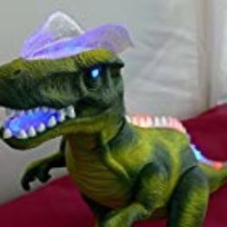 R/C Mando Distancia dinosaurio, CAMINA, Roars , luces UP. Verde [OFERTAS]