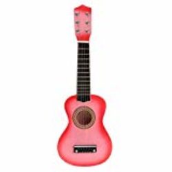 TOYMYTOY 21 pulgadas Guitarra acustica Pequeña guitarra de madera para niños infantil principiantes (Rosado) [OFERTAS]