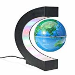 MECO Globos Terráqueos Mapa Mundial Levitación Magnética Electrónica Flotante LED Luz Giratorio para la Decoración de Casa Educación Regalo de Negocios Oficina Azul [OFERTAS]
