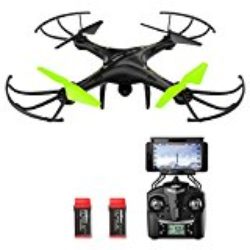 Potensic U42W Drone con Telecamera HD,  Actualizado Wifi FPV 2.4GHz 4CH 6-Axis Gyro RC Quadcopter Drone Videocamara RTF Suspension de Altura UFO Prima Hover, Modo sin Cabeza, Flip 3D [OFERTAS]