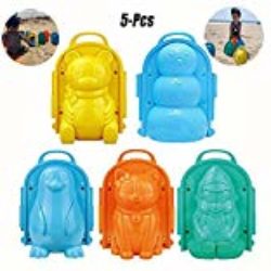 Molde De Nieve, Fansport 5Pcs Molde De Dibujos Animados De Juguete 3D BRICOLAJE MuñEco De Nieve Que Hace Moldes De Arena De PláStico Juguete De Nieve De Invierno [OFERTAS]