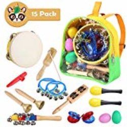 MVPOWER Set de 15pcs de Instrumentos Musicales Set de Percusión para Niños Juguetes Musicales e Infantiles Juguetes de Educación Temprana [OFERTAS]