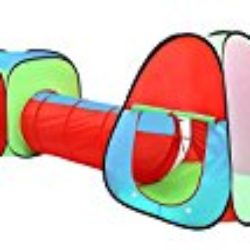 La tienda del juego con el túnel para los niños – Pop-up de diseño – coloreada en rojo / azul / verde [OFERTA FINALIZADA]