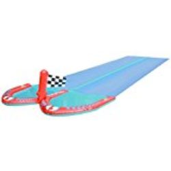 Ultrakidz – Tobogán de agua doble y atracción acuática con 2 carriles, longitud 610 cm [OFERTAS]