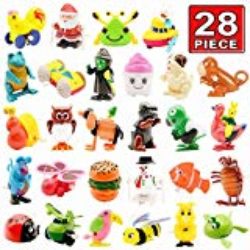 Juguete Wind Up, 28 Paquetes de Juguete de Cuerda Surtida, Wind Up Juguetes para Fiestas Animales Regalo Ideal para Niños Niñas Infantiles [OFERTAS]