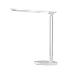 TaoTronics Lámpara Escritorio LED USB 12W regulable (Puerto USB 5V/ 1A, 7 niveles de brillo，5 modos，Control táctil, Cuidado a Ojos, bajo consumo de energía, Ángulo ajustable) Color Blanco [OFERTAS]