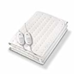 Beurer TS 26 – Calientacamas doble, 150 x 140 cm, color blanco [OFERTAS]