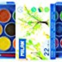 Milan Estuche Acuarelas 22 Pastillas Ø30mm y 1 Pincel [OFERTAS]