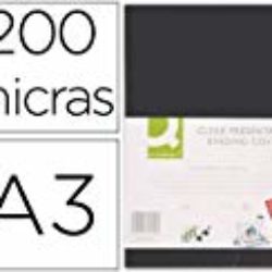 Q-Connect KF16554 – Pack de 100 tapas de encuadernación, A3 [OFERTAS]