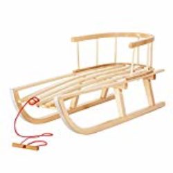 Green Blue Trineo Tradicional de Madera de Haya con Respaldo de Madera de Roble [OFERTAS]