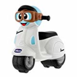 Chicco – Mini moto Vespa Turbo Touch, con carga por retroceso, color blanco [OFERTAS]