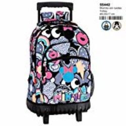 Minnie Mouse Patch – Mochila grande con carro fijo, trolley (Perona 55442) [OFERTAS]