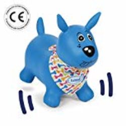 Ludi 2776 – Mon Chien Bleu Sauteur Cachorro inflable y Cavalcabile, Azul [OFERTAS]