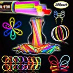 BESTZY 100pcs Palo de Luz Partido Pulseras Luminosas,Glowsticks,fluos Luminoso.Pulseras Fluorescentes Luminoso,7 Colores Diferentes,con Conector.Colores Tendance,Ideal para el Fiesta. [OFERTAS]