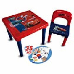 Cars D’Arpèje CDIC016 Mesa y silla infantil con set para colorear [OFERTAS]