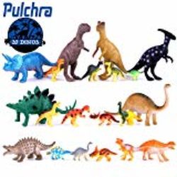 Pulchra Figura de dinosaurio Creatividad educativa 20 piezas Bloque de pantalla 8 Tamaño grande + 12 Dinosaurios de tamaño pequeño Aspecto realista Mejor modelo de aprendizaje Crear mundo de dinosaurios Se adapta a joven [OFERTAS]