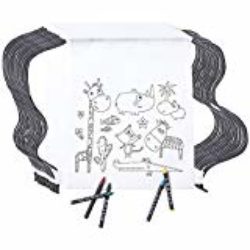 Partituki 20 Mochilas Infantiles para Colorear. Cada Una Incluye 5 Ceras de Colores. Ideal para Regalos de Fiestas de Cumpleaños [OFERTAS]