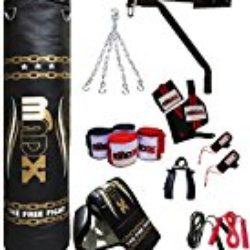 MADX – Set de boxeo (13 piezas, saco de 1,52 m con relleno, guantes, cadena, soporte) [OFERTAS]