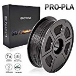 Enotepad Filamento PLA,Impresora 3D Filamento,Materiales de Impresión 3D de Filamento,PLA 1.75mm,Precisión Dimensional +/- 0.02 mm Filamento for Pluma 3D/Impresora 3D,1 KG(2.2LBs)/Carrete,Negro PLA [OFERTAS]