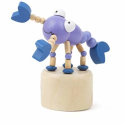 Small Foot Company – apretar Langosta de Madera certificada FSC 100%, con sólo Pulsar un botón, la Figura Baila de Forma Divertida y Entrena la motricidad del niño, Perfecto para Regalar en Las Fiestas de cumpleaños de los niños. Juguetes, Multicolor by Legler 11144 [OFERTAS]