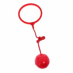 Sharplace Juguete de Salto de Pelota con Anillo de Tobillo Juego de Ejercicio al Aire Libre para Niños – Rojo [OFERTAS]