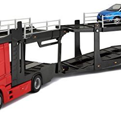 Bburago B18 – 31456 «Mercedes-Benz Actros multicarrier con un Coche Adicional en la Parte Trasera Modelo de Juguete, 1: 43 Escala [OFERTAS]