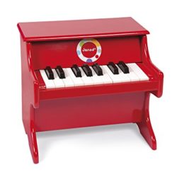 Janod – Confetti, Piano de juguete de madera, rojo (J07622) [OFERTAS]
