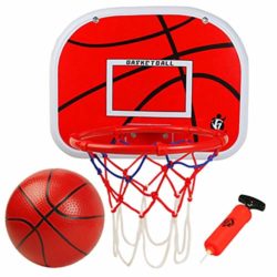 Symiu Canasta Baloncesto Tablero Baloncesto Juego Al Aire Libre y Interior Oficina Habitación Jardín Aro Baloncesto para Niños y Adultos (Incluyendo Inflador y Pelota) [OFERTAS]