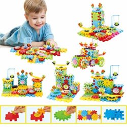 Chigant Bloques de Construcción Eléctricos del Engranaje Giratorio de los niños 81 PCS Juguete Bloques Educativo [OFERTAS]