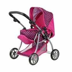 Doll Stroller – Carro de muñecas 3 en 1 – Transformable en sillita – Capazo extraible – manillar regulable en altura: 30 – 62 cm – plegable. [OFERTAS]