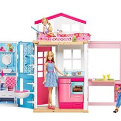 Barbie – Casa dos pisos transportable, muñeca incluida (Mattel DVV48) [OFERTA FINALIZADA]