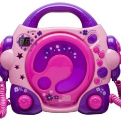 BigBen CD47 – Reproductor CD (pantalla LED, 200-240 V, con 2 micrófonos incorporados, protegido contra sobrecarga y cortocircuito), rosa [OFERTAS]