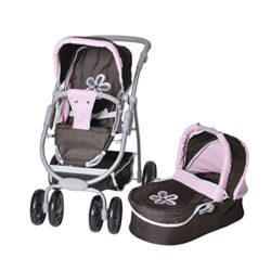 Knorrtoys 90771 Cochecito de muñeca accesorio para muñecas – Accesorios para muñecas (Cochecito de muñeca, Marrón,, Rosa, 1 Asiento(s), 430 mm, 810 mm, 550 mm) [OFERTAS]