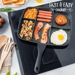 Appetitissime Fast & Easy Cooker Sartén Antiadherente 5 en 1, Aluminio, Negro / Rojo, 35 cm [OFERTAS]