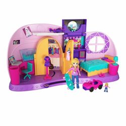 Polly Pocket  Habitación Polly-Transformación, casa de muñecas con accesorios (Mattel FRY98) [OFERTAS]