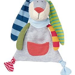 Sigikid 41274 – Doudou en forma de conejo Ringeldingel, unisex, color: gris / multicolor [OFERTAS]