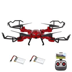 Drone con cámara, GoolRC T5W PRO 2.4G 4CH 720P HD Cámara Wifi FPV plegable RC Quadcopter Selfie Drone con dos baterías [OFERTAS]