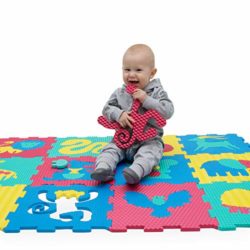Hakuna Matte Alfombra Puzzle Infantil para Niños | 12 Piezas Espuma EVA con Animales Safari con Bolsa Almacenamiento | 20% + Gruesa y Suave para Gatear y Aprender, 100% Segura, No Tóxica, sin Olor [OFERTAS]