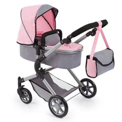 Bayer Design 18108 AA Neo Star muñecas cochecito con bolso cambiador, suave color rosa/gris [OFERTAS]