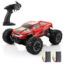 HELIFAR Coche Teledirigido Alta Velocidad 36 km/h , Coche 4×4 RC Car 1:16 Escala Racing Monster Truck RC Buggy Race Crawler, Truck Radiocontrol para Niños / Adultos, con Dos Baterías [CHOLLO]