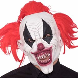 TK Gruppe Timo Klingler Máscara de Horror de Halloween de 18 años para Hombres y Mujeres, con Disfraz de Traje de Payaso de látex Rojo. [OFERTAS]