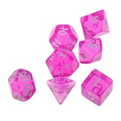 Baoblaze 7 Pedazos Dados Poliédricos de Acrílico para Juegos DND MTG RPG – Rosa claro [OFERTAS]