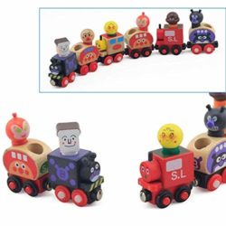 FunnyGoo Conjunto de 6 Piezas Mini Coche de Tren de Madera magnética con extraíble Controlador de Dibujos Animados de Juguete para niños pequeños y niñas [OFERTAS]